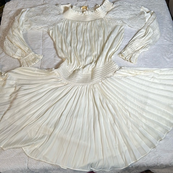 Ramy Brook Victorian Bohemian Mini Trent Lace Off-the-Shoulder Dress XS NEW - Picture 14 of 16